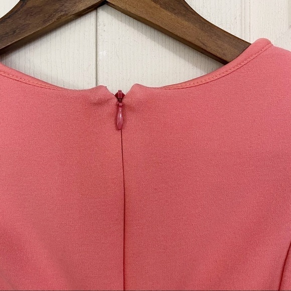 Cache Pink Peplum Style Zip Back Cocktail Dress - Picture 6 of 7